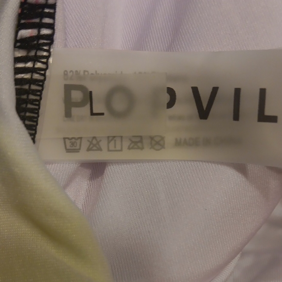 NWT! Popvil Vibrant Pink and Black One Piece Tie Back Swimsuit - Picture 8 of 10